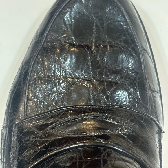 Salvatore Ferragamo Black Alligator Leather Shoes Size 8.5 D Made in Italy main image 5